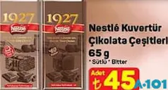 NESTLE KUVERTÜR ÇİKOLATA ÇEŞİTLERİ 65 G